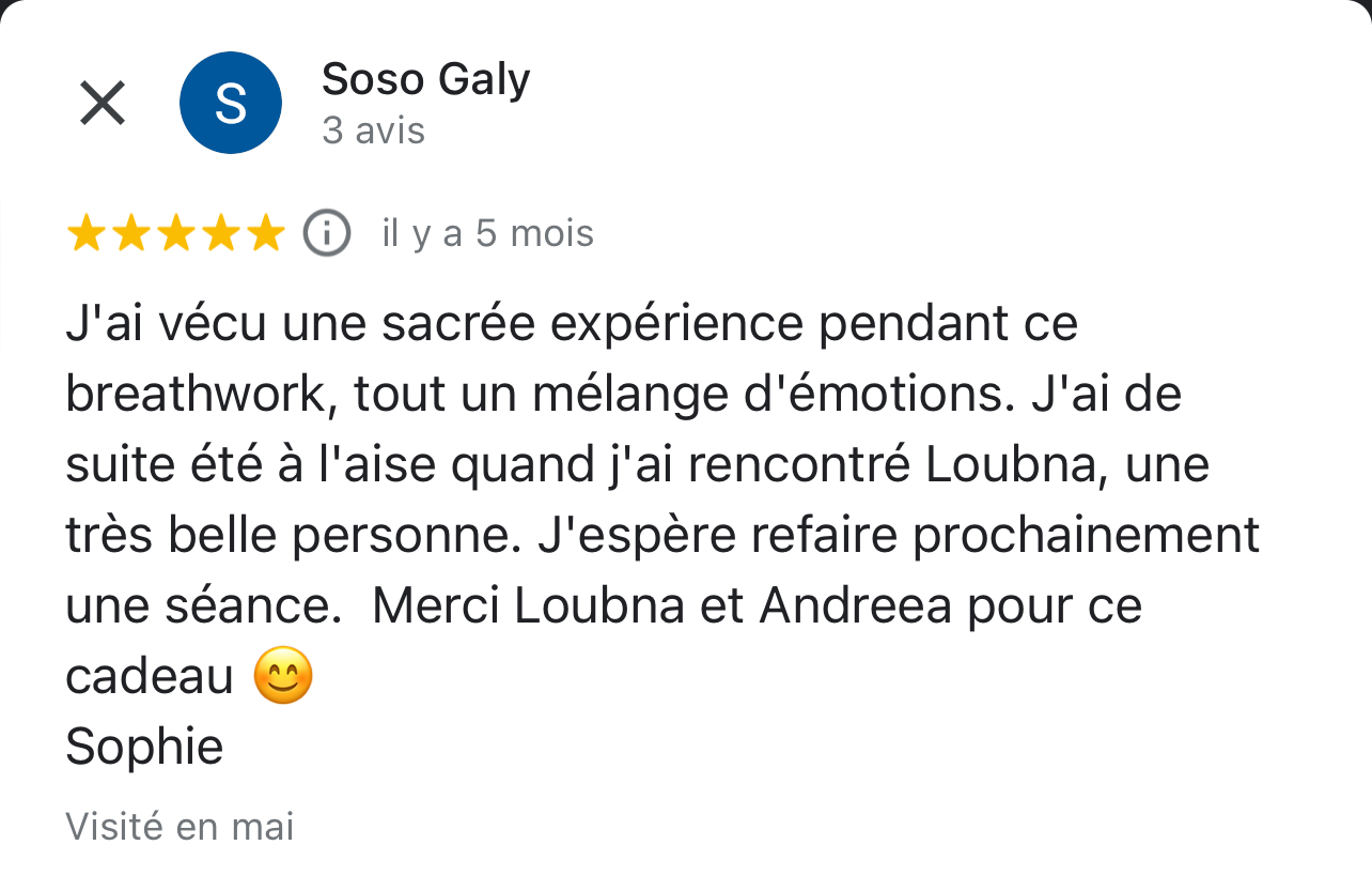 Avis client de Loubna Lamri