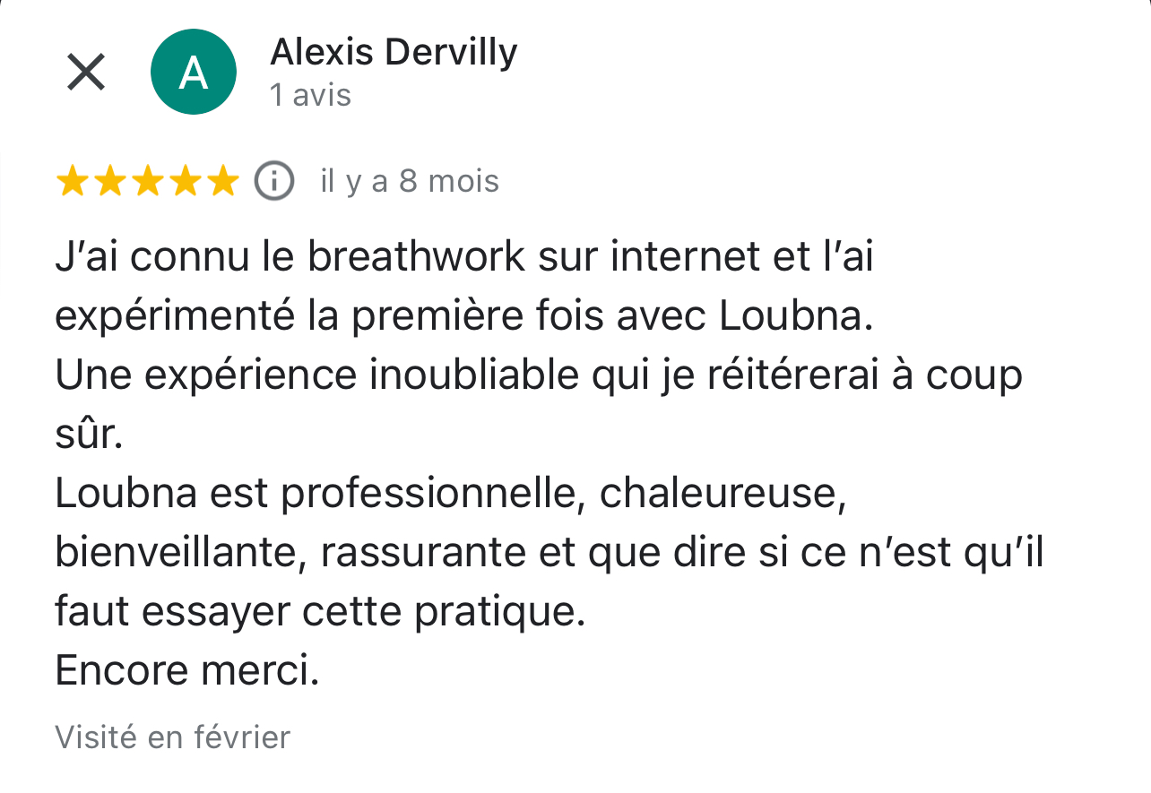 Avis client de Loubna Lamri