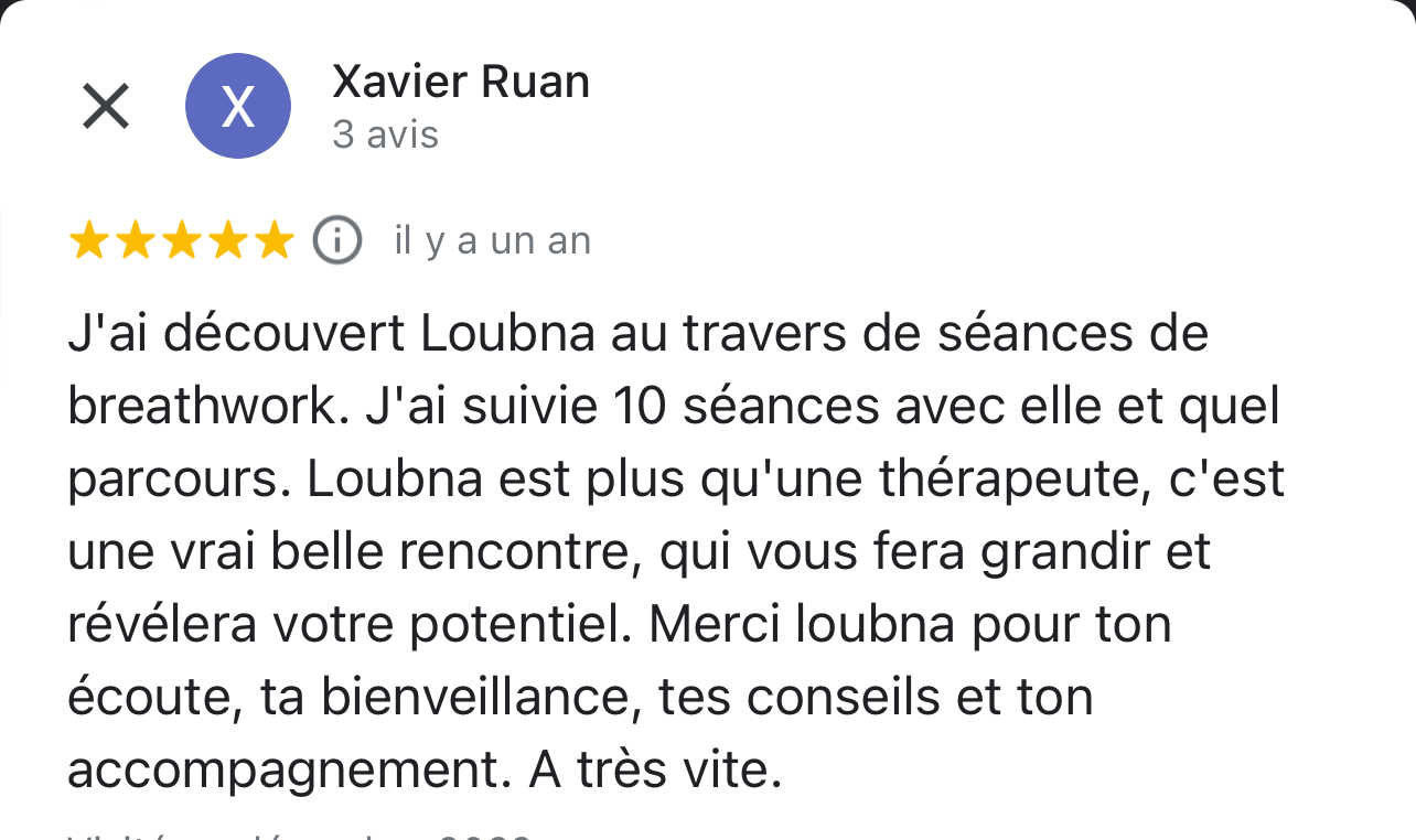 Avis client de Loubna Lamri